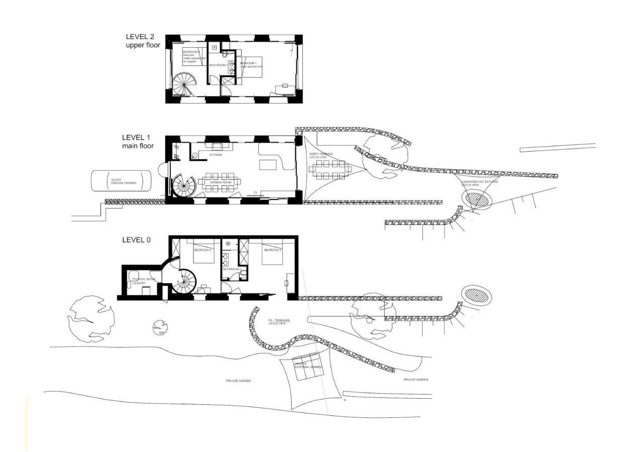 Villetta Farfallina "The Unique Property In The World With An Openable Roof" Lucca Luaran gambar